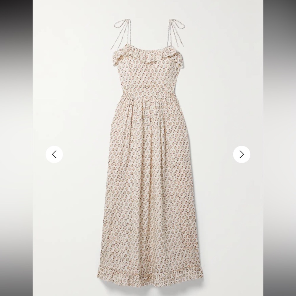 Doen Wendelin floral-print organic cotton-poplin midi dress